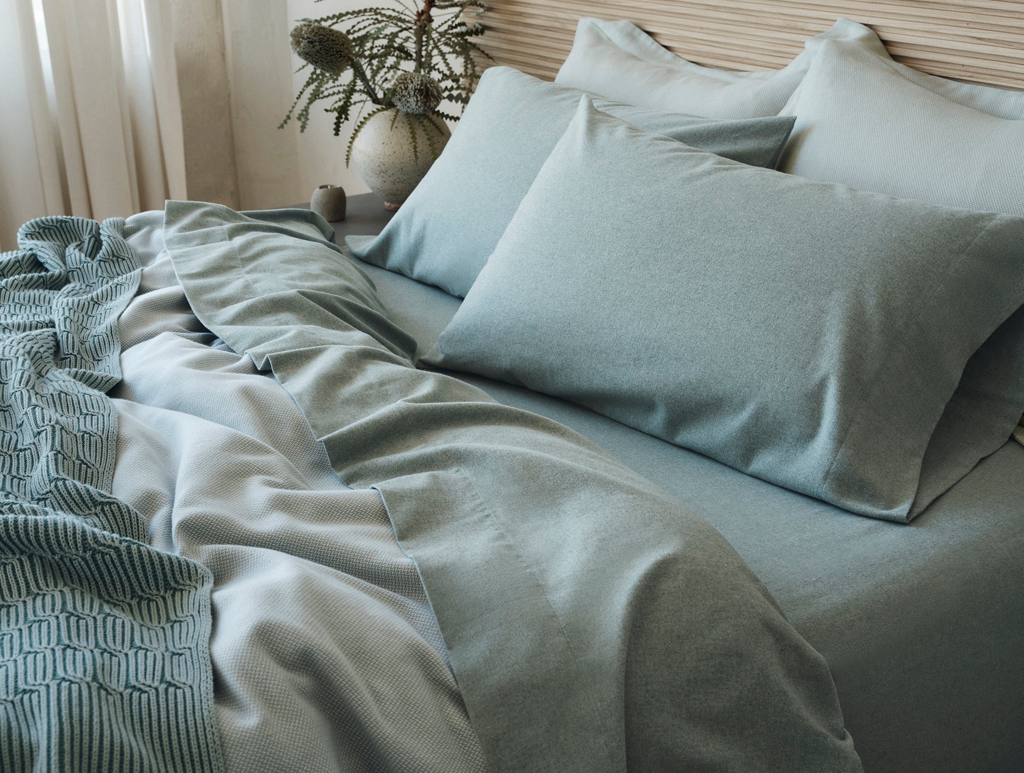 Coyuchi Cloud Brushed™ Organic Flannel Sheet Set | Coyuchi x