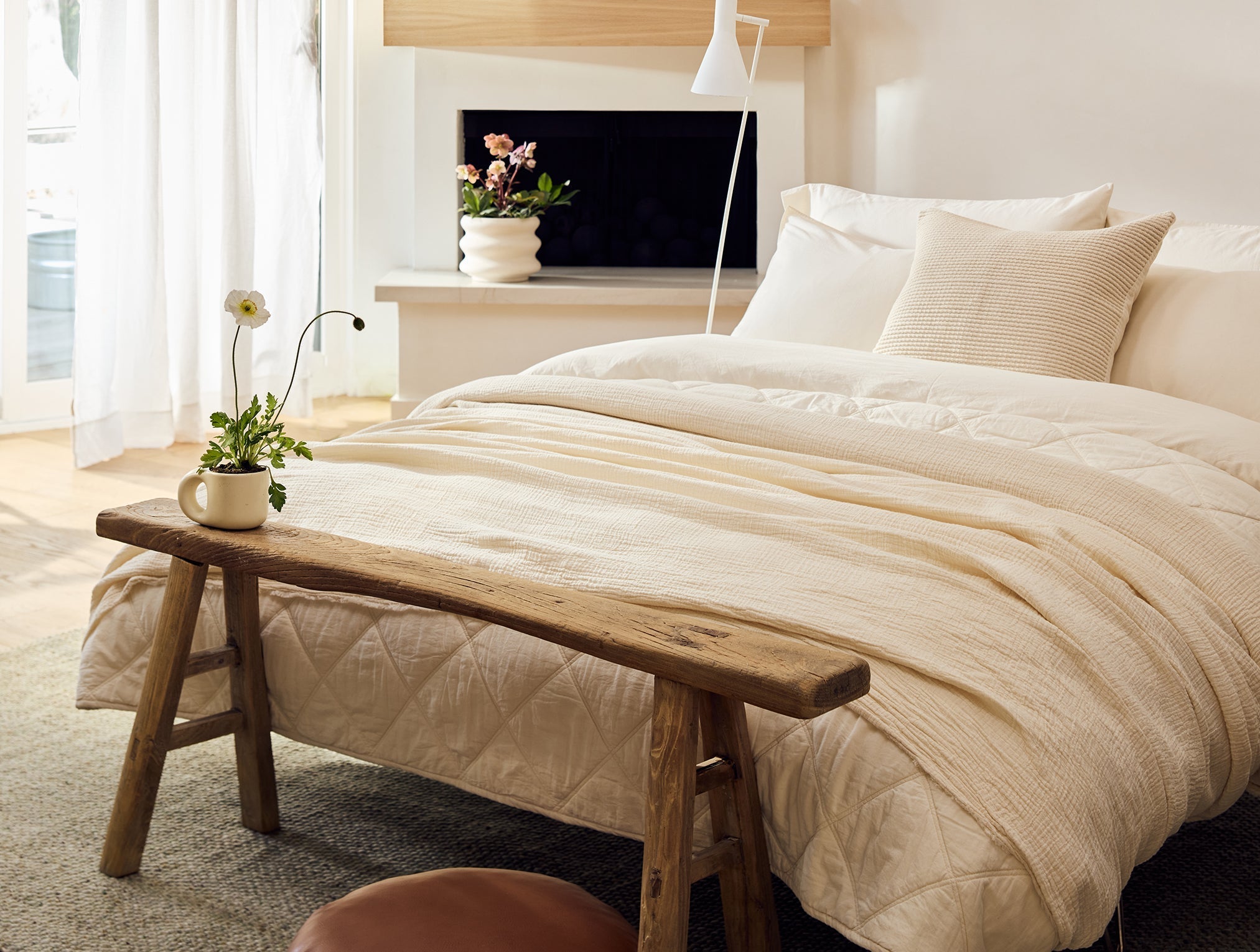 Topanga Organic Matelasse Throw | Coyuchi x Avocado Mattress