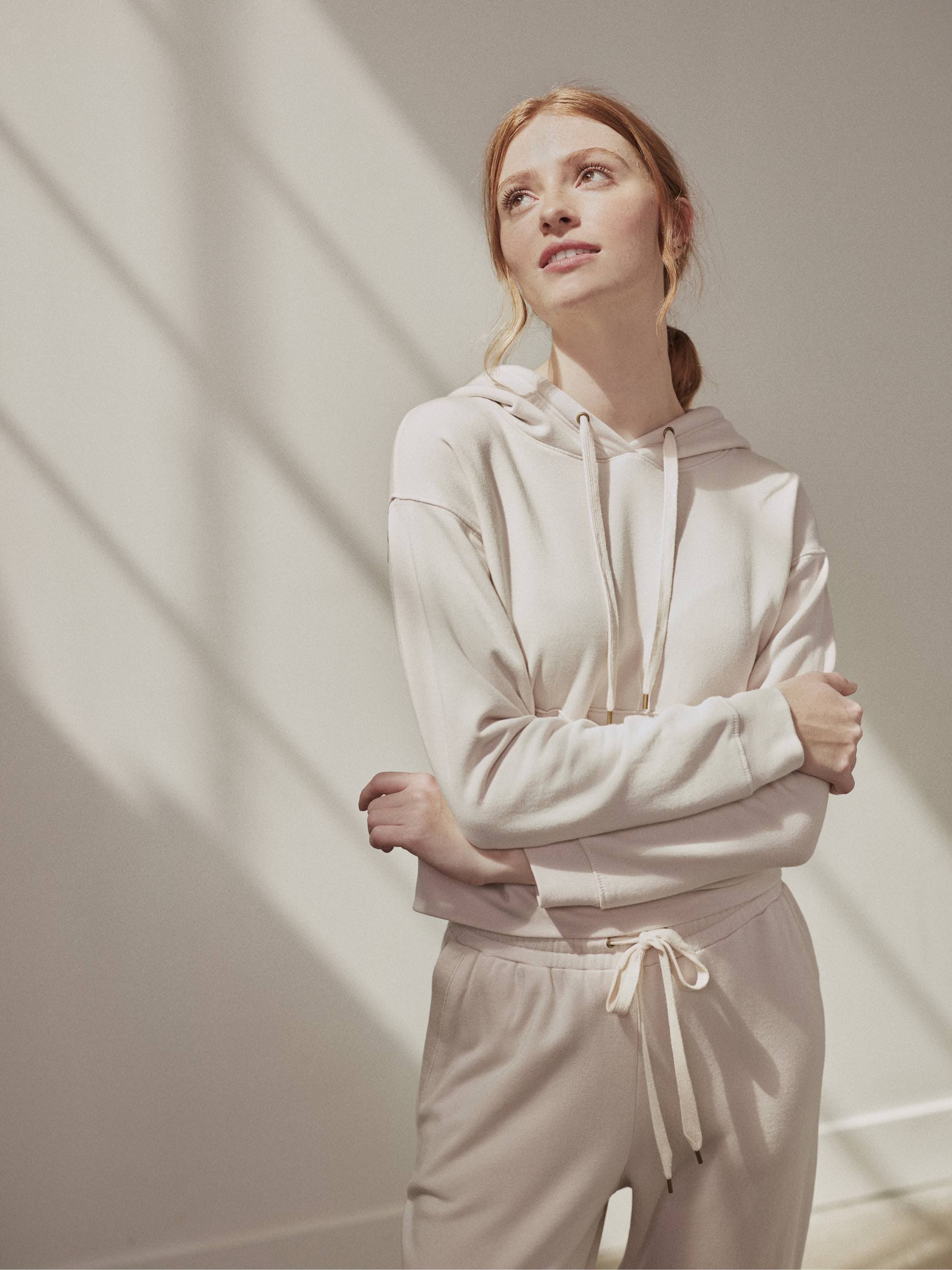 Cropped above chest hoodie sale