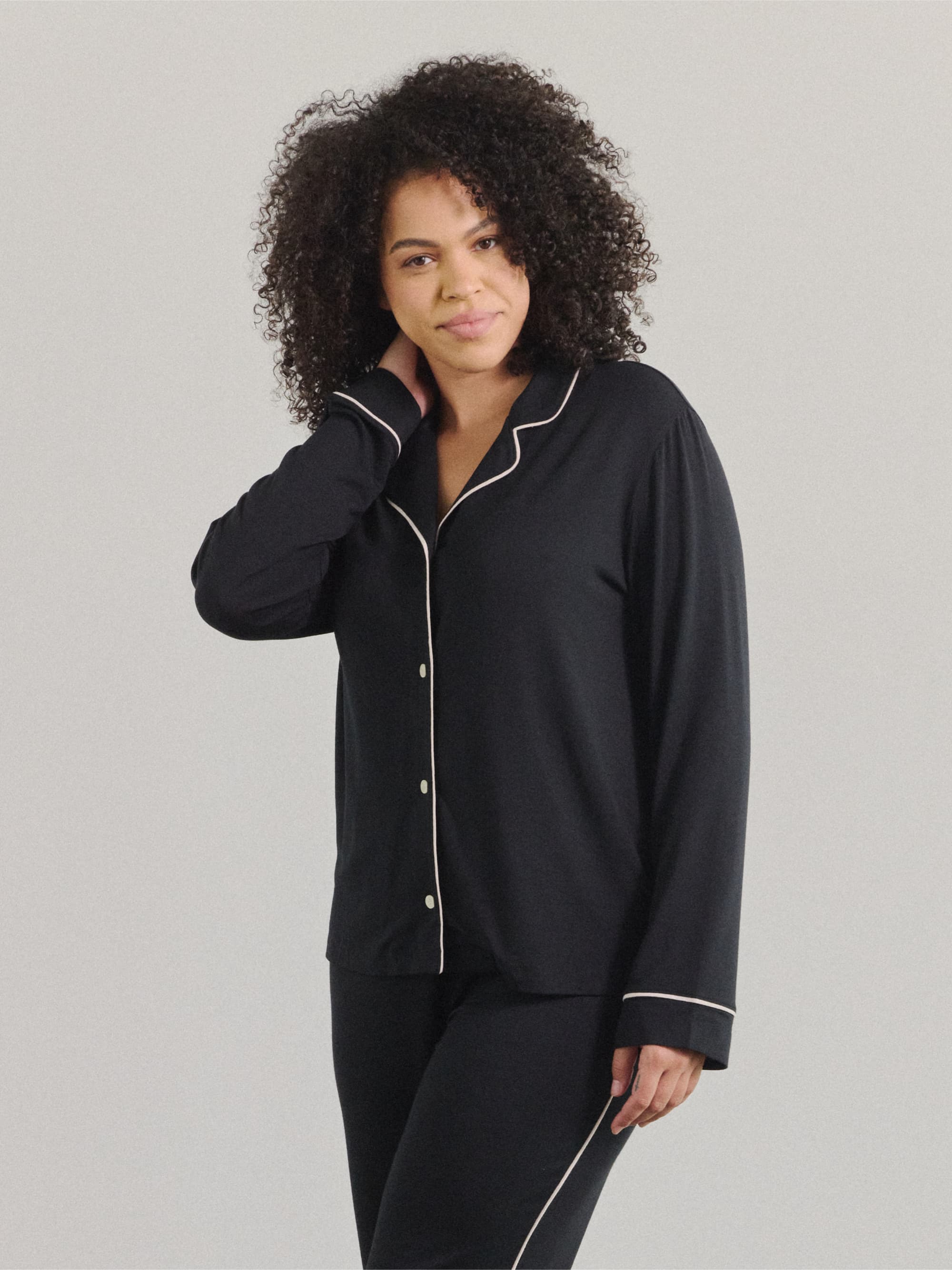 Plus size best sale black pjs