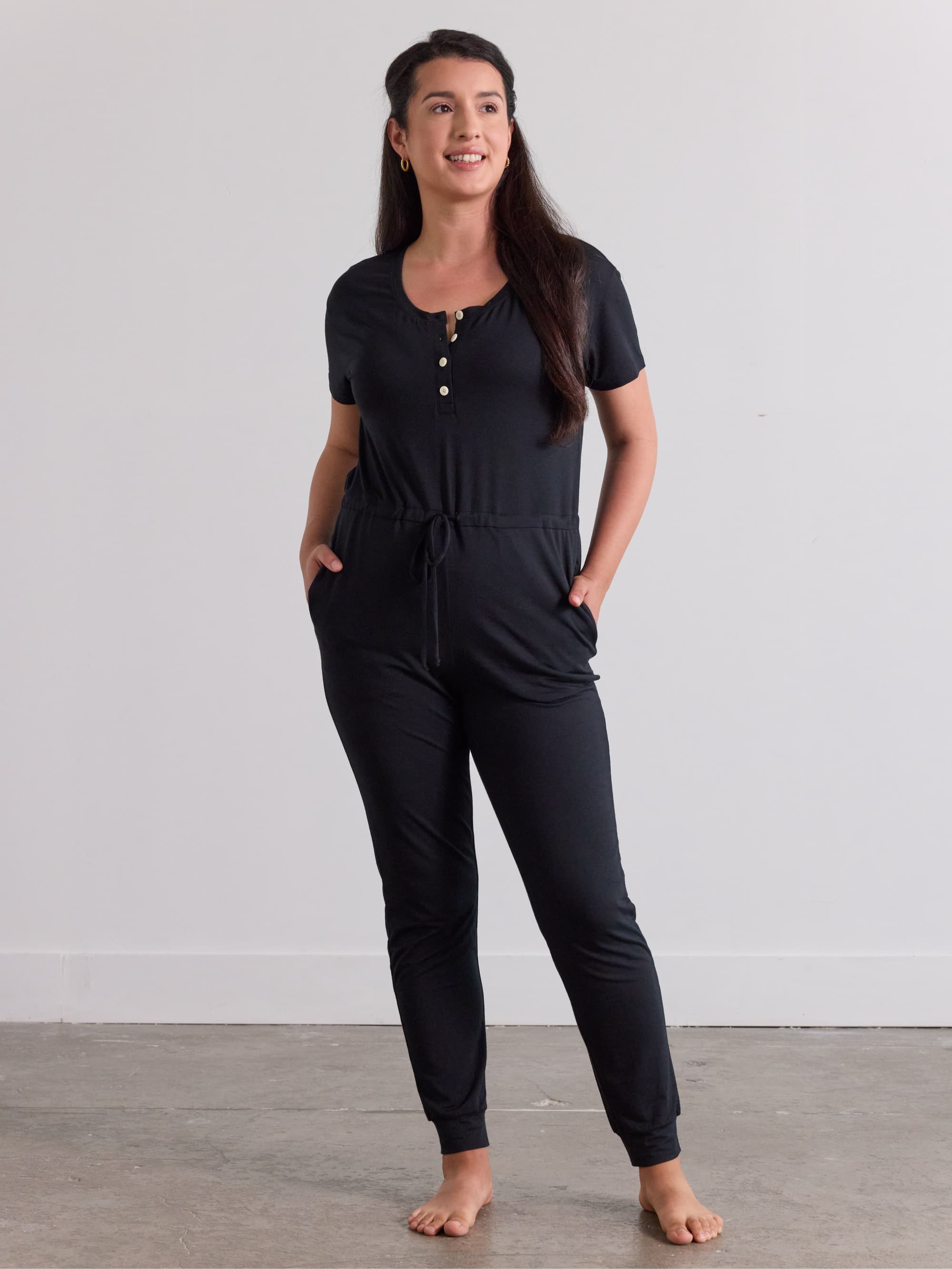 Black Scrub Jumpsuit