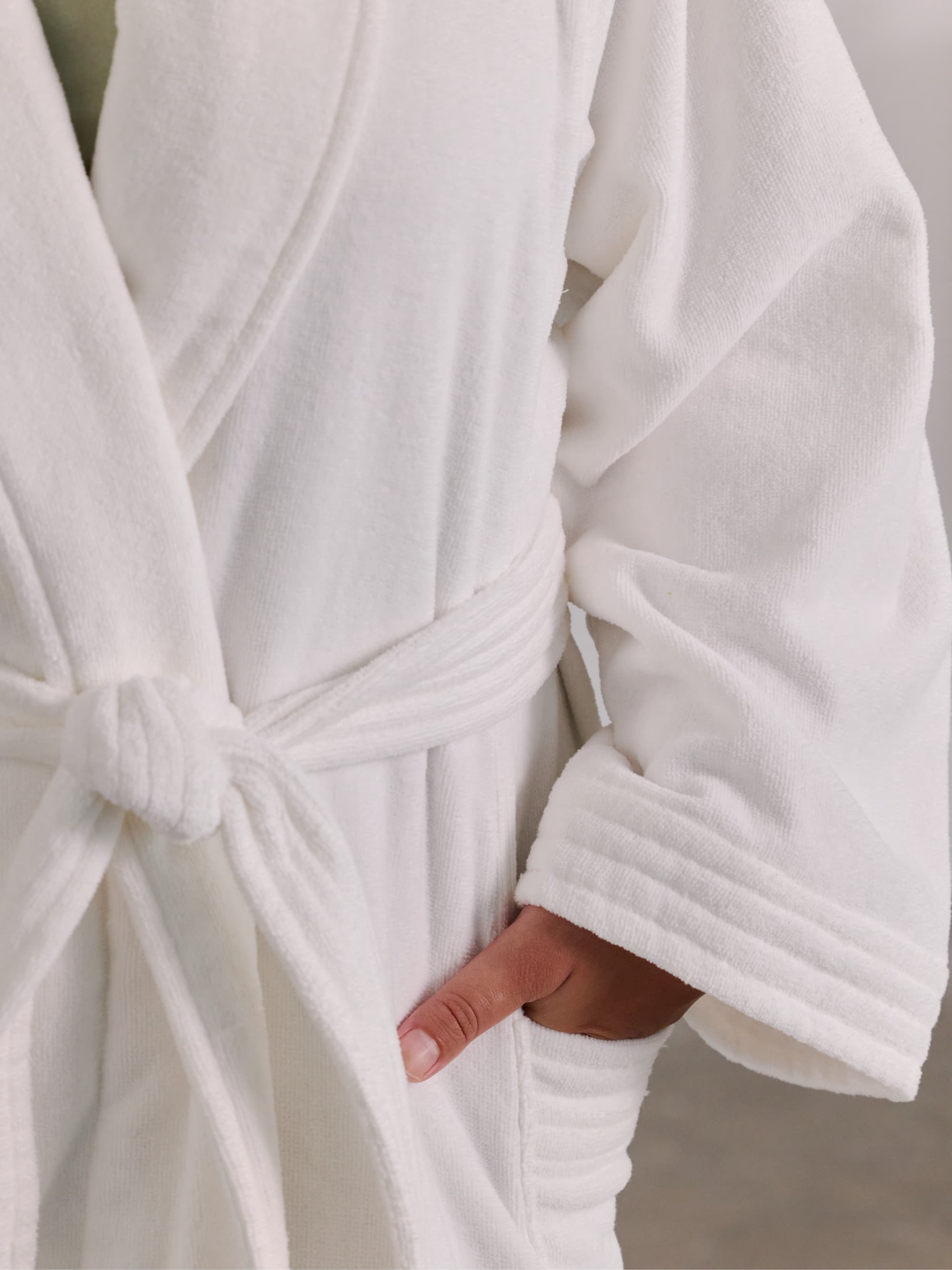 White shop robe cheap