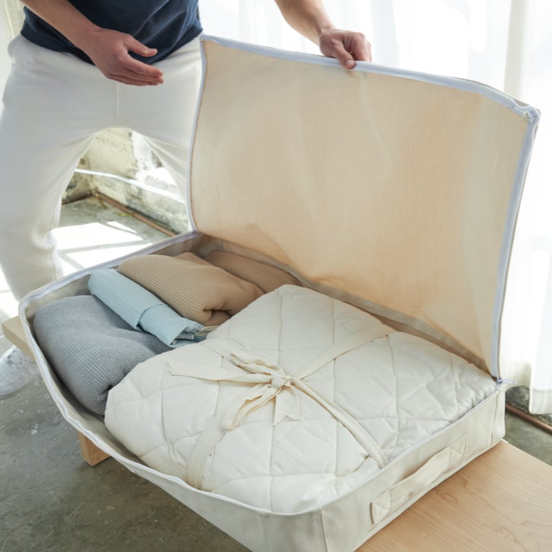 Under bed comforter storage best sale