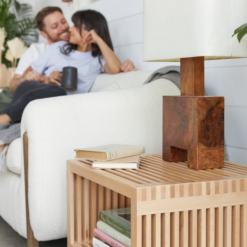 Zero Waste Slatted Side Table | Avocado Green – Avocado Green Mattress