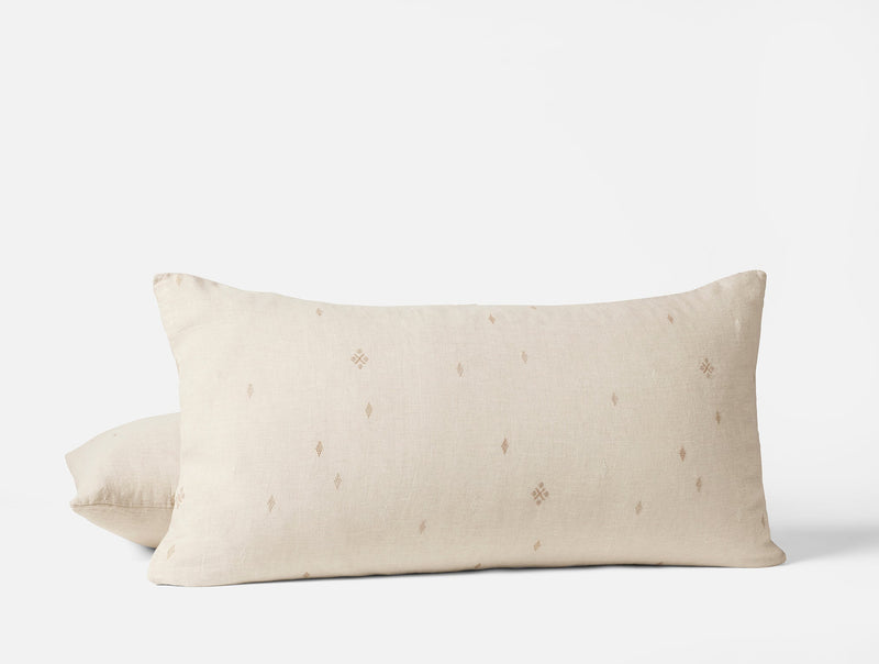 Coyuchi Cambria Embroidered Organic Linen Sham - Thumbnail 3