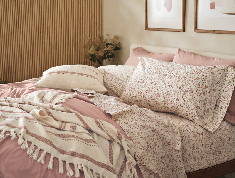 Organic Print Percale Sheet Set