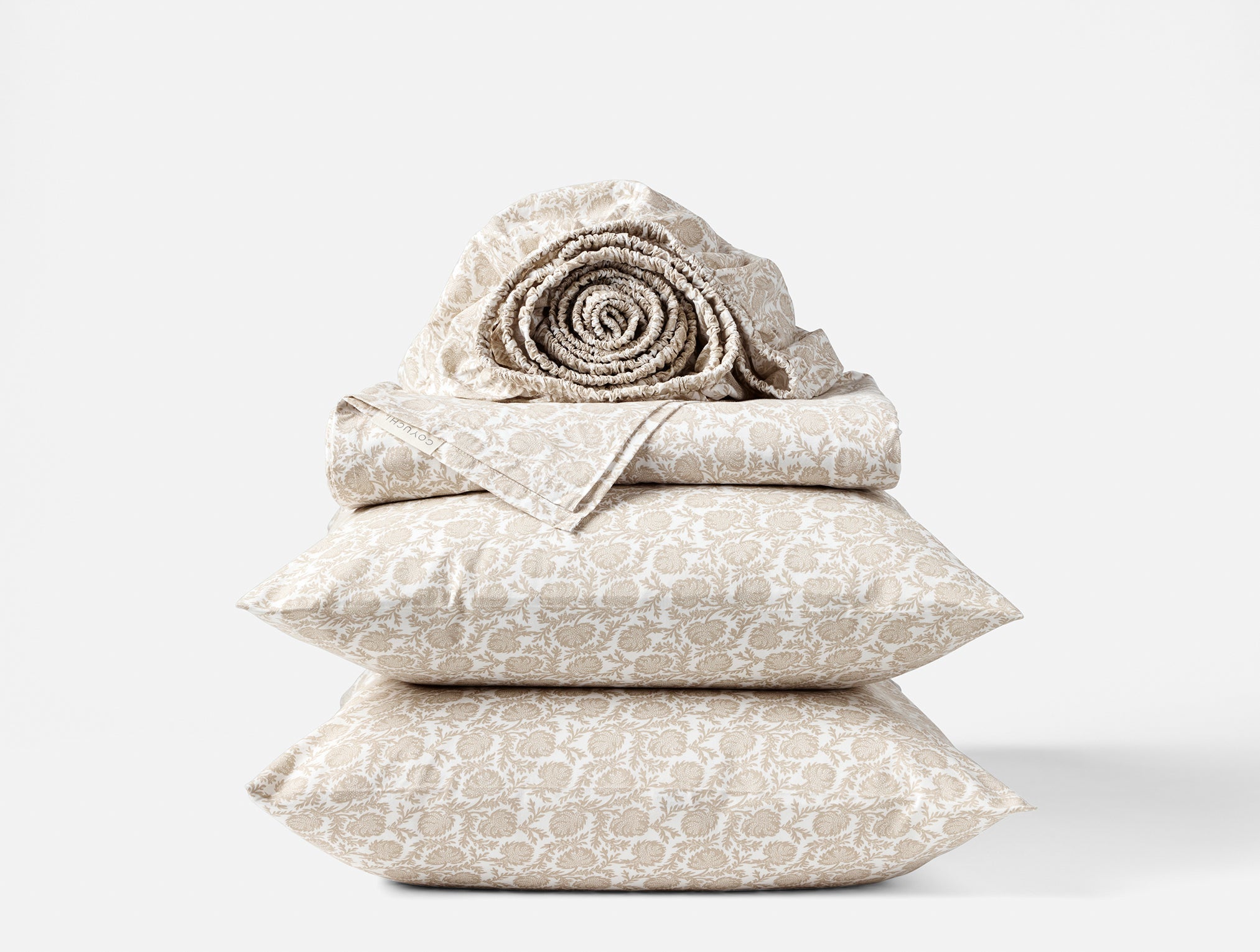 Coyuchi Crinkled Percale Sheet Set - Thumbnail 5