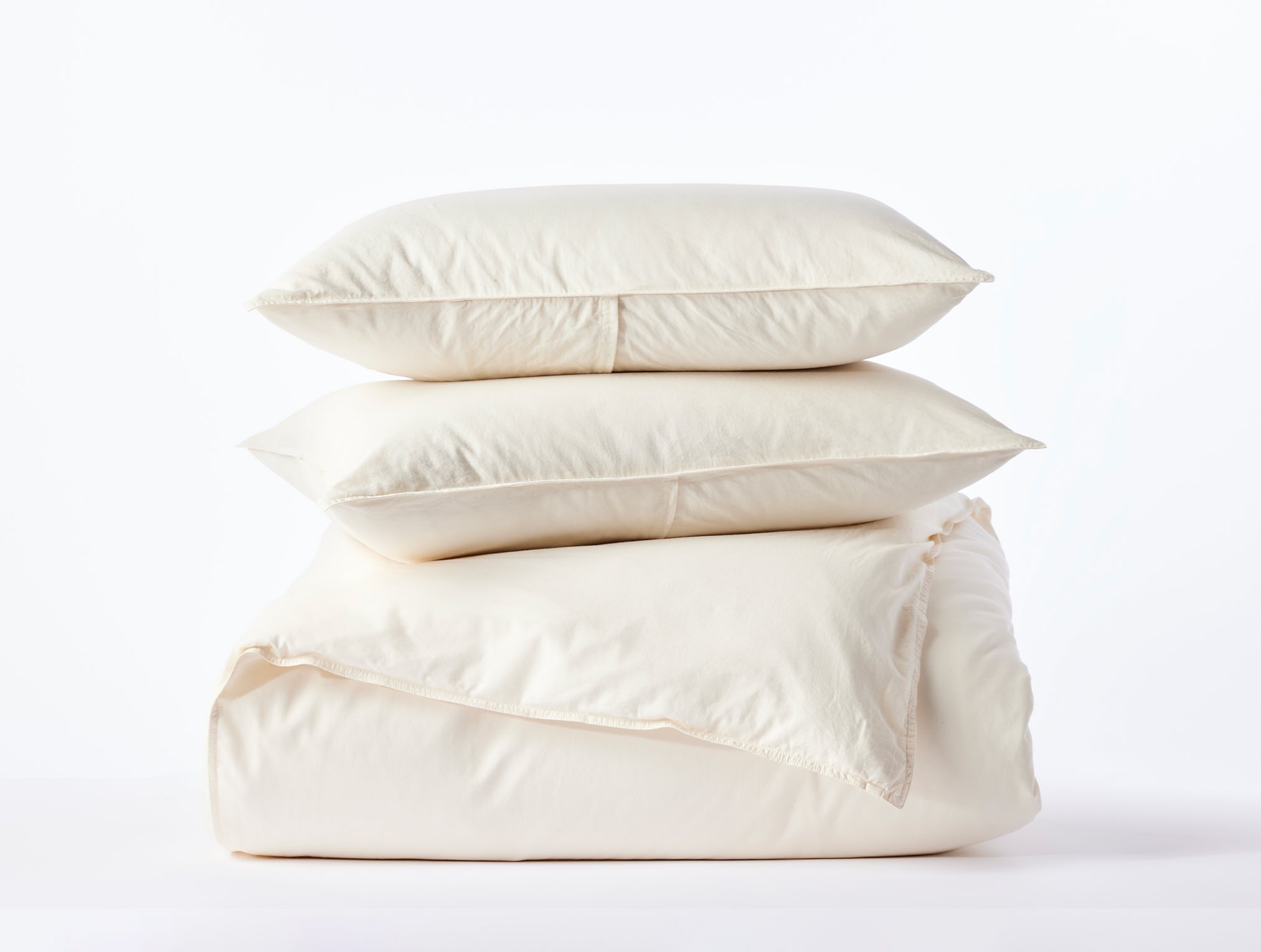 Coyuchi Organic Crinkled Percale™ Duvet Set | Undyed in King