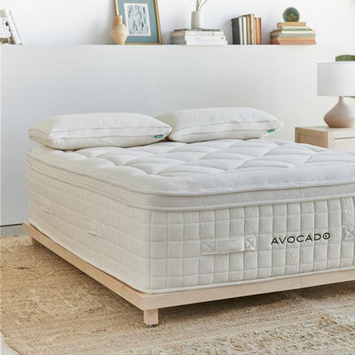 Avocado Green Mattress Luxury Bath Towel - Cloud White