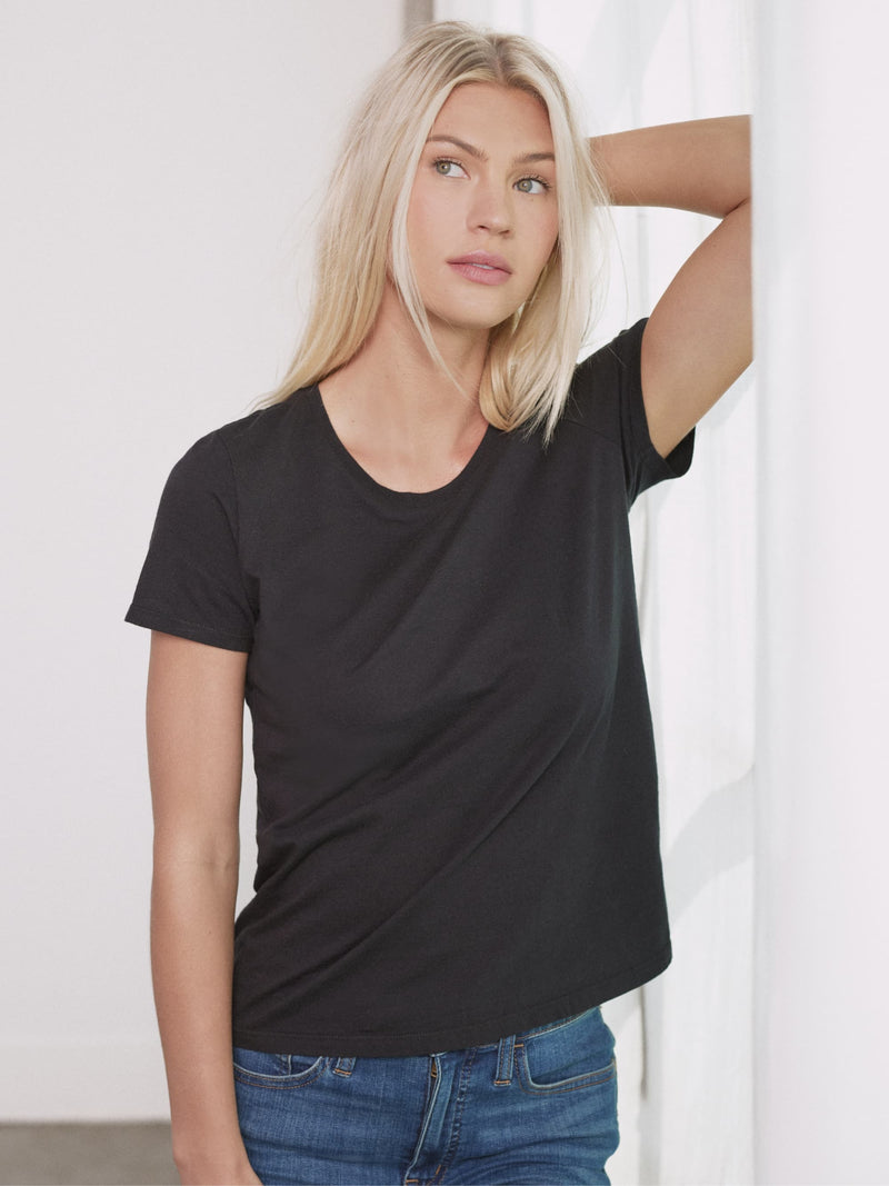 Women's Organic Cotton Crewneck Tee Shirt HASS® Apparel by