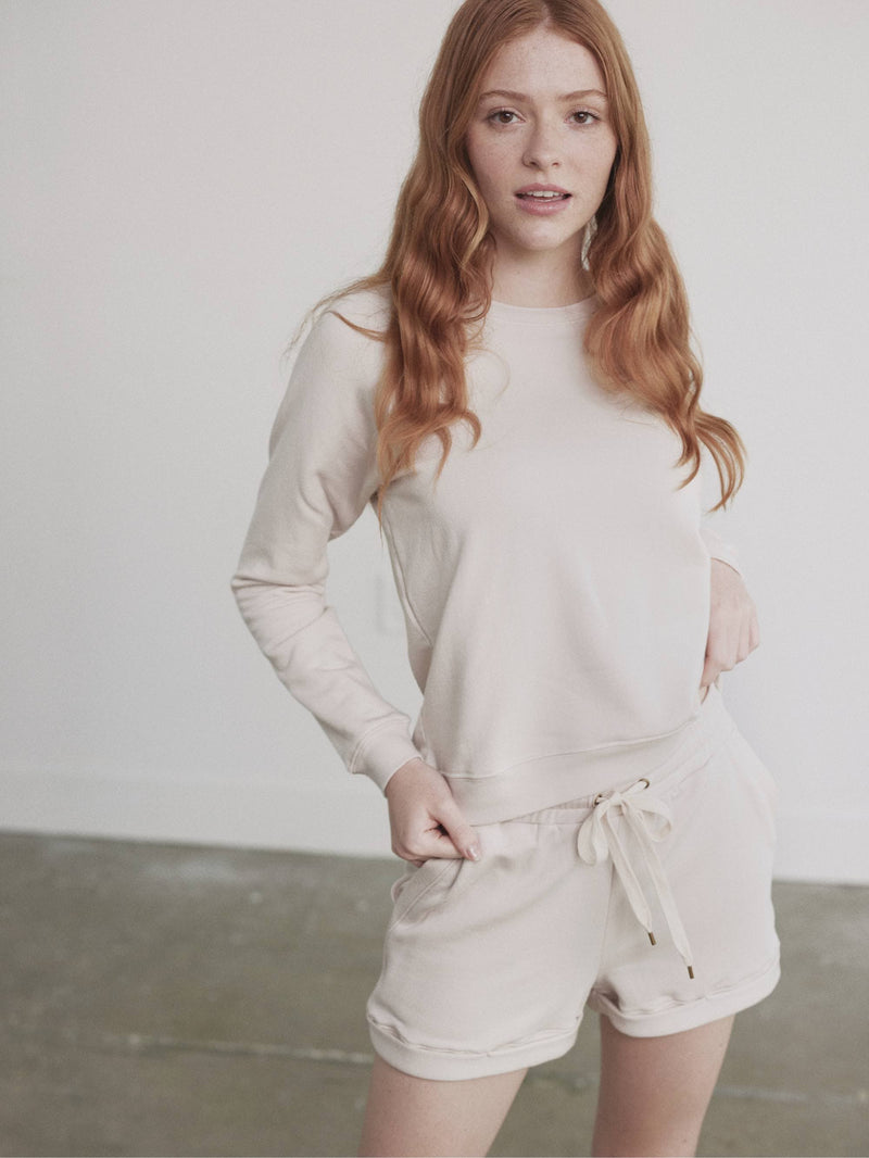 Fleece crewneck pullover deals