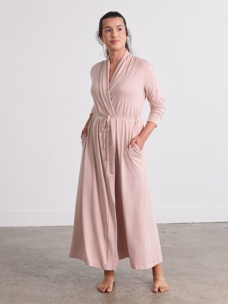 Women's Modal Long Robe | Avocado Avocado Green Mattress Women's Modal Long Robe | Avocado Avocado Green Mattress