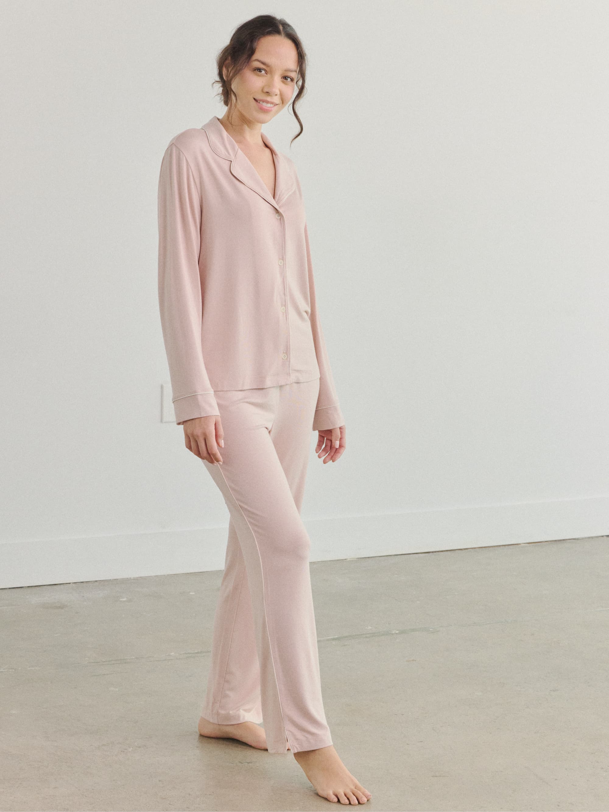 Modal Long Sleeve Pajama Set | Avocado – Avocado Green Mattress
