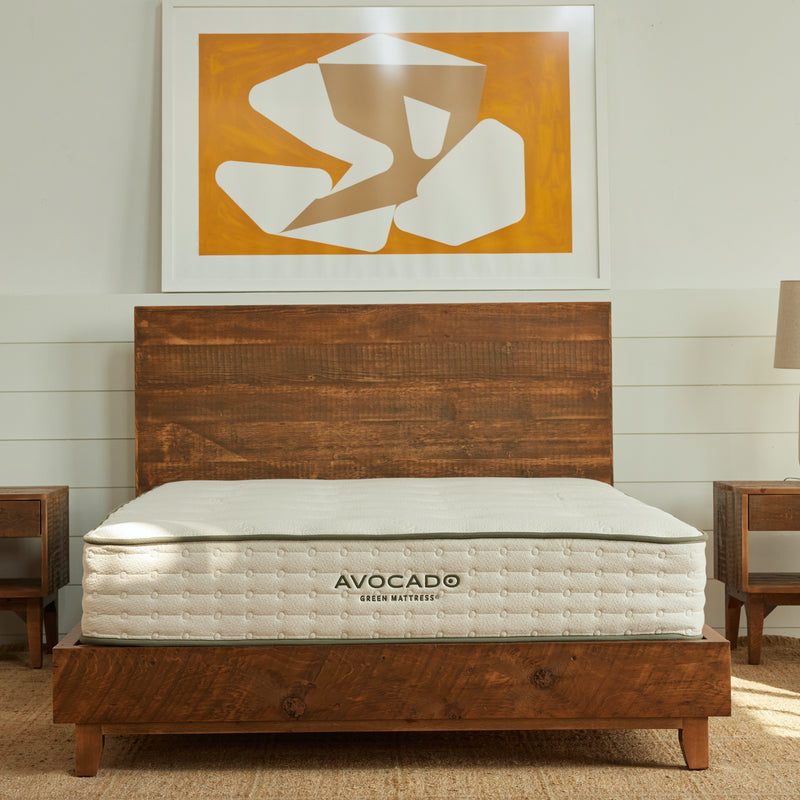ベッド/マットレス  Wooden bed with mattress Reclaimed Wood Natural Bed Frames | Avocado Green Mattress®