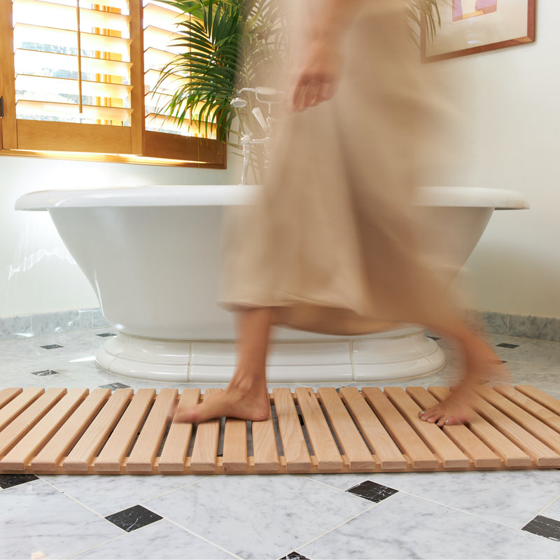 100% Cotton & Quick Dry Bath Rug for Bathroom Floor Mats Grey